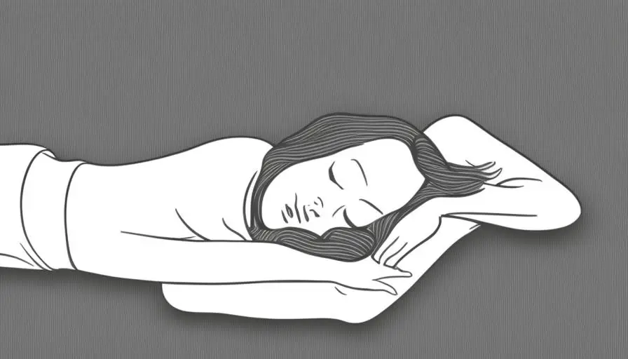 Best Arm Position For Side Sleeping 3 An image showcasing the ideal arm position for side sleeping. Capture a serene scene with a model lying on their side, arms extended straight down along their body, palms facing inward, and fingers relaxed