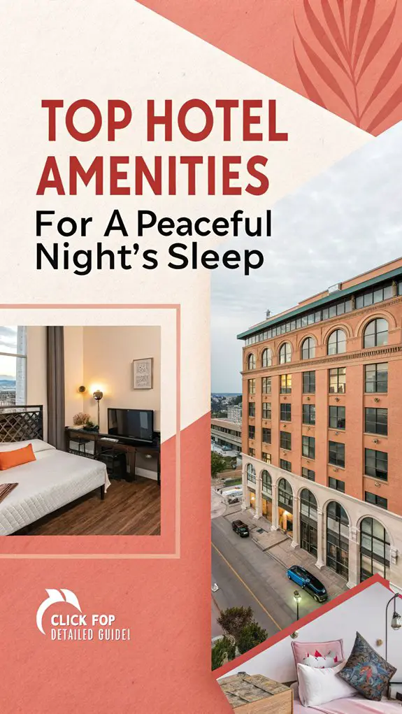 peaceful sleep hotel amenities