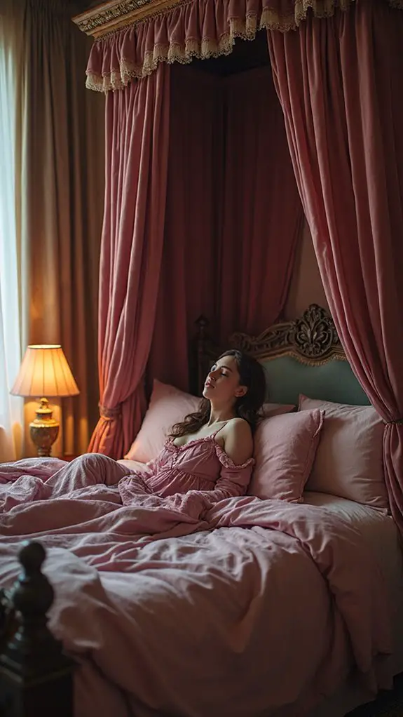 10 Dreamy Victorian-Inspired Bedroom & Sleepwear Sets 4 cozy velvet bedroom romance