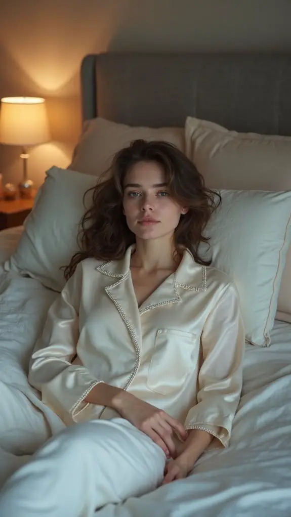 What Makes Royal Bedding So Timelessly Luxurious? 8 elegant pearl trimmed sleepwear