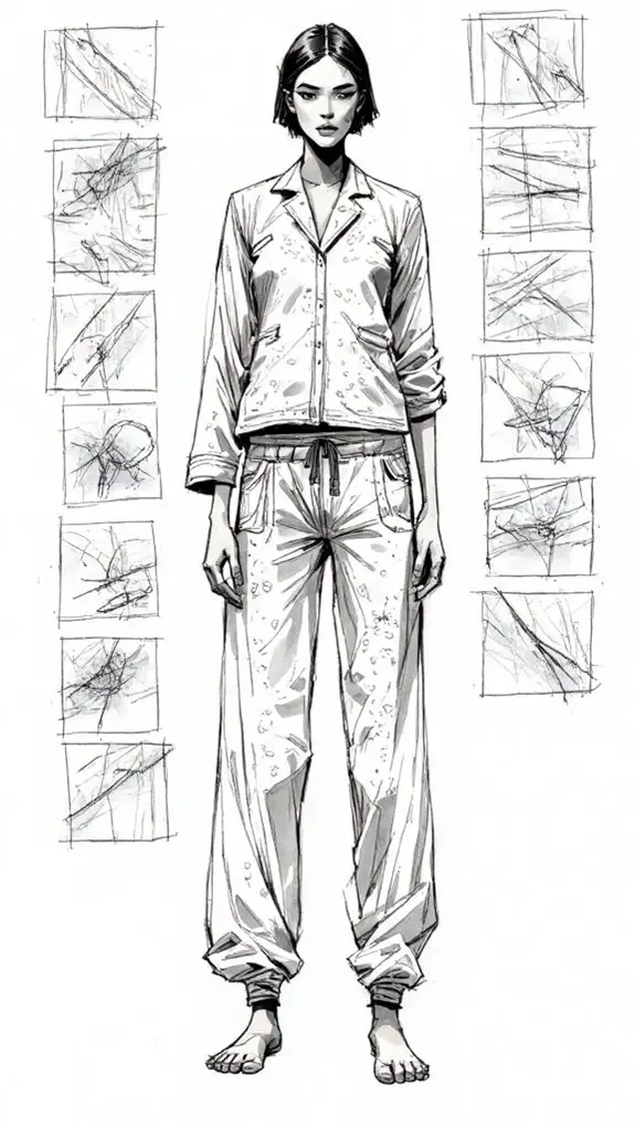 industrial elegance in sleepwear