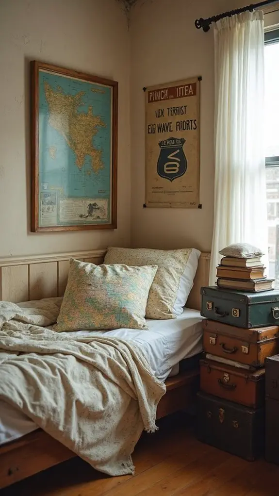 7 Classic Americana Bedroom-to-Sleepwear Style Ideas 8 nostalgic travel inspired decor