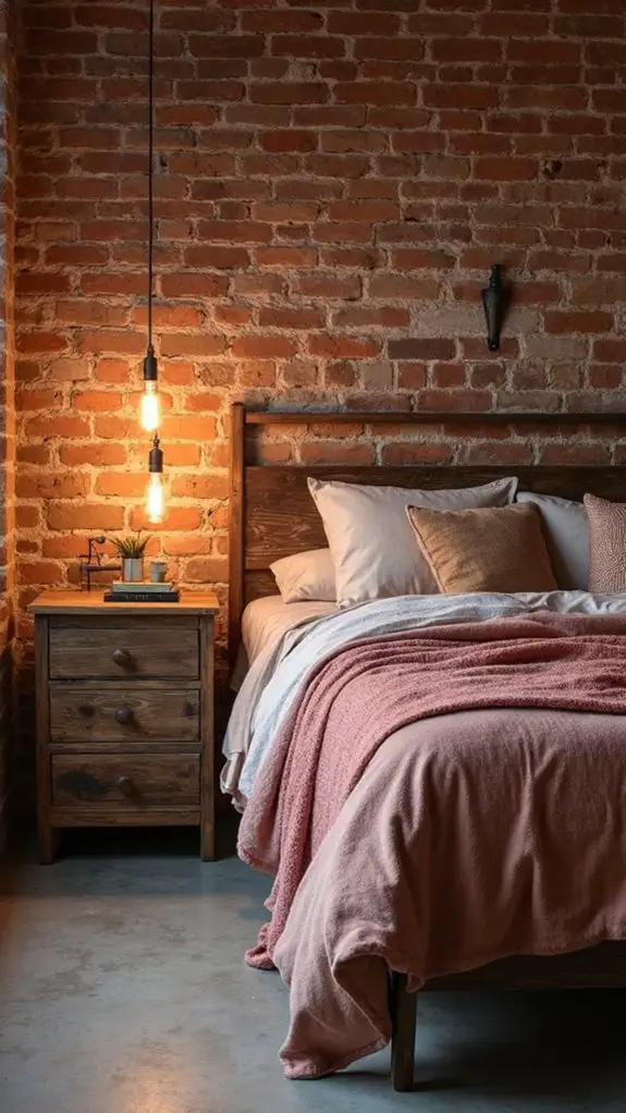 Brutal Beauty: Industrial Bedroom Style Meets Sleepwear 2 raw industrial bedroom design