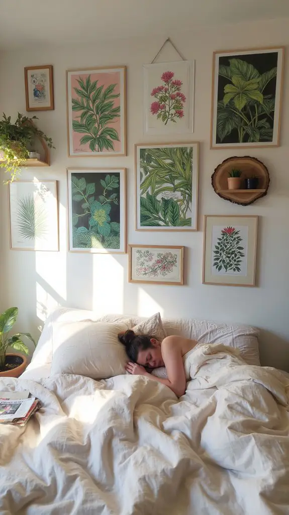 11 Best Natural Wood Slice Gallery Wall Ideas 10 botanical prints collage inspiration