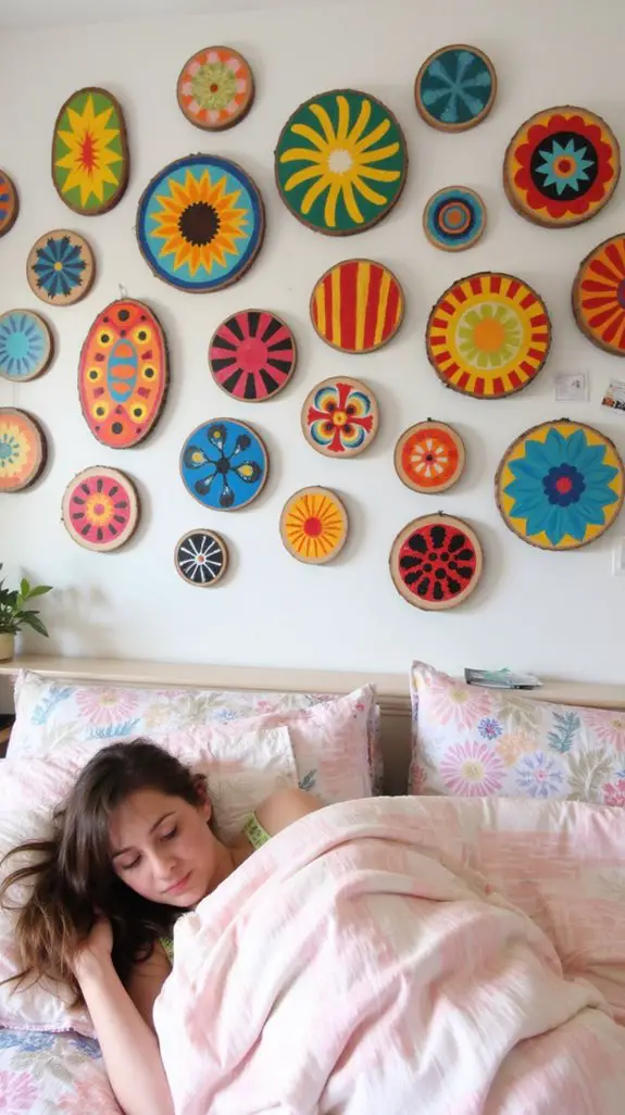 brighten spaces with painted slices