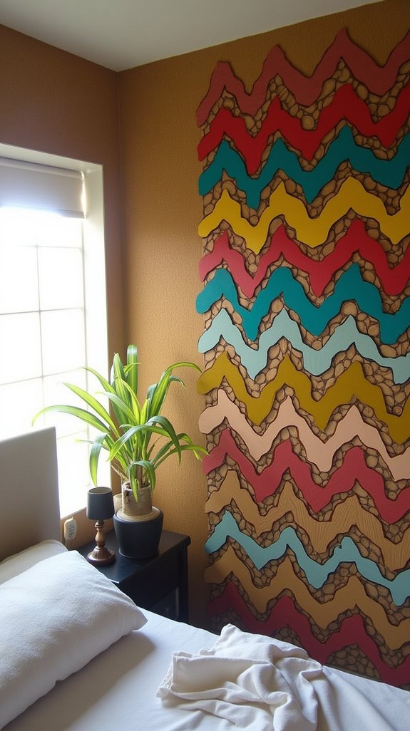 chevron wood slice elegance