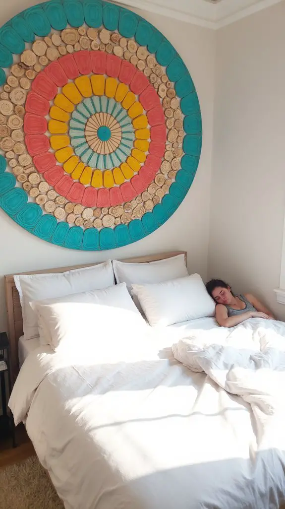 colorful circular wall art