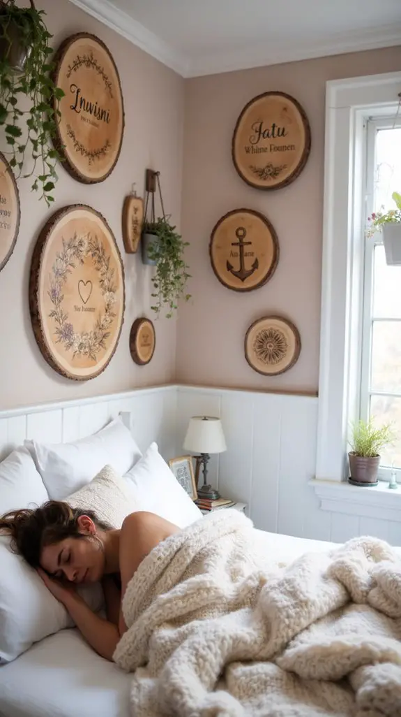 customizable wooden slice art
