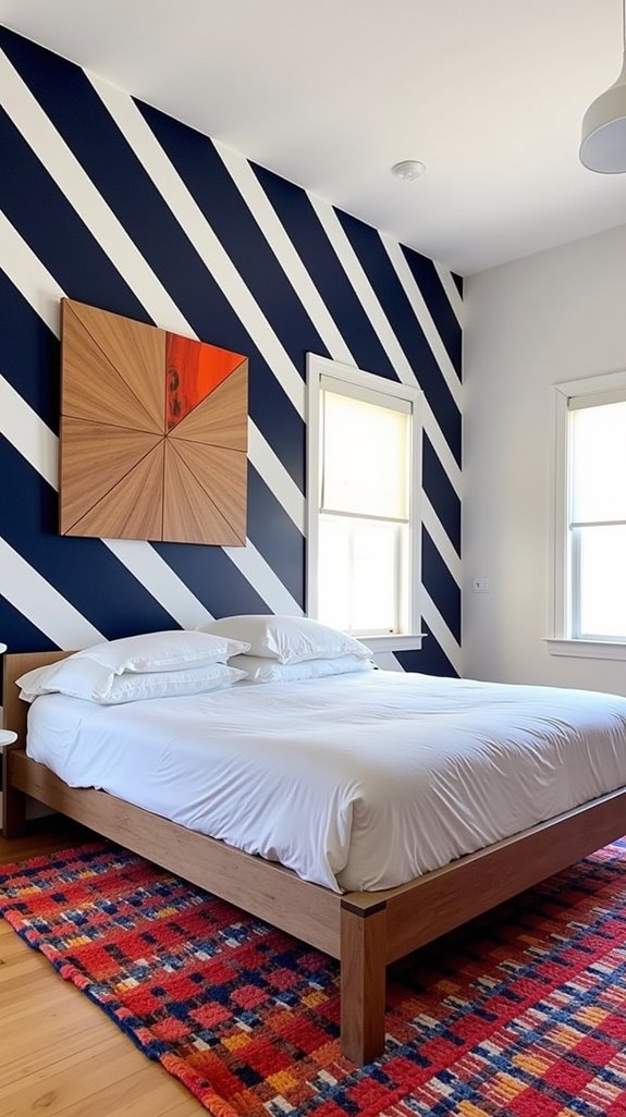 diagonal stripes energize spaces