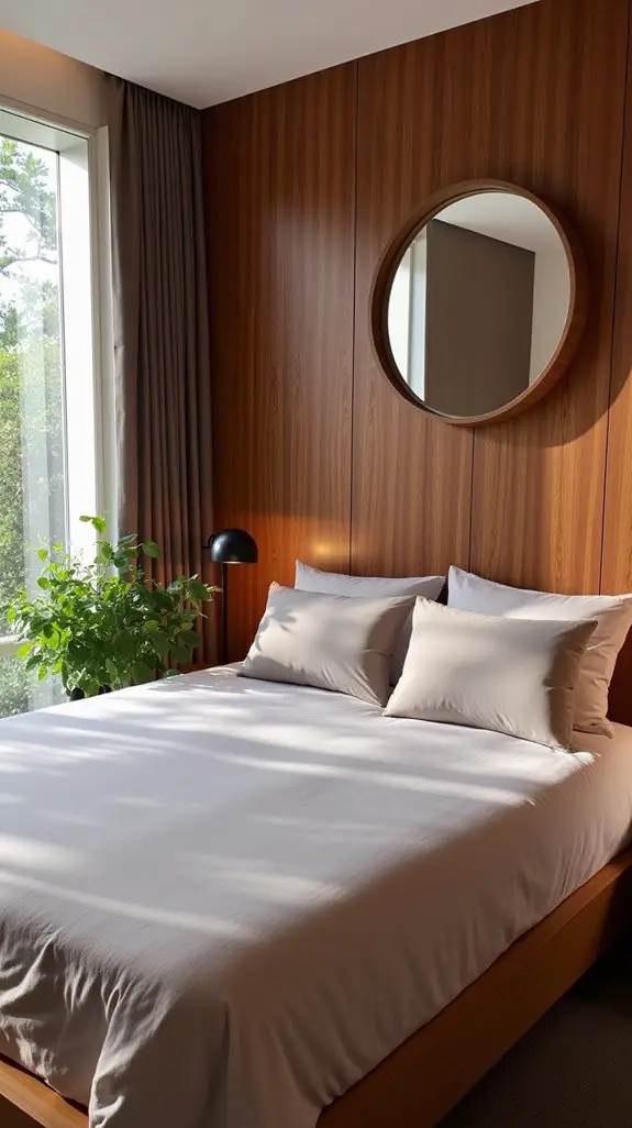 7 Best Circular Wood Wall Panels For Bedrooms 5 elegant warm luxurious wood