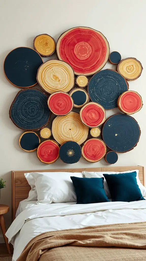 eye catching wood slice art