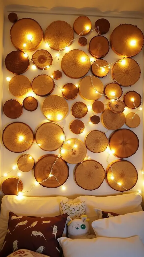 10 Natural Wood Slice Gallery Ideas For Walls 8 geometric wood slice arrangements