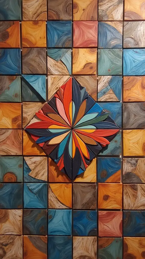 geometric wood slice designs