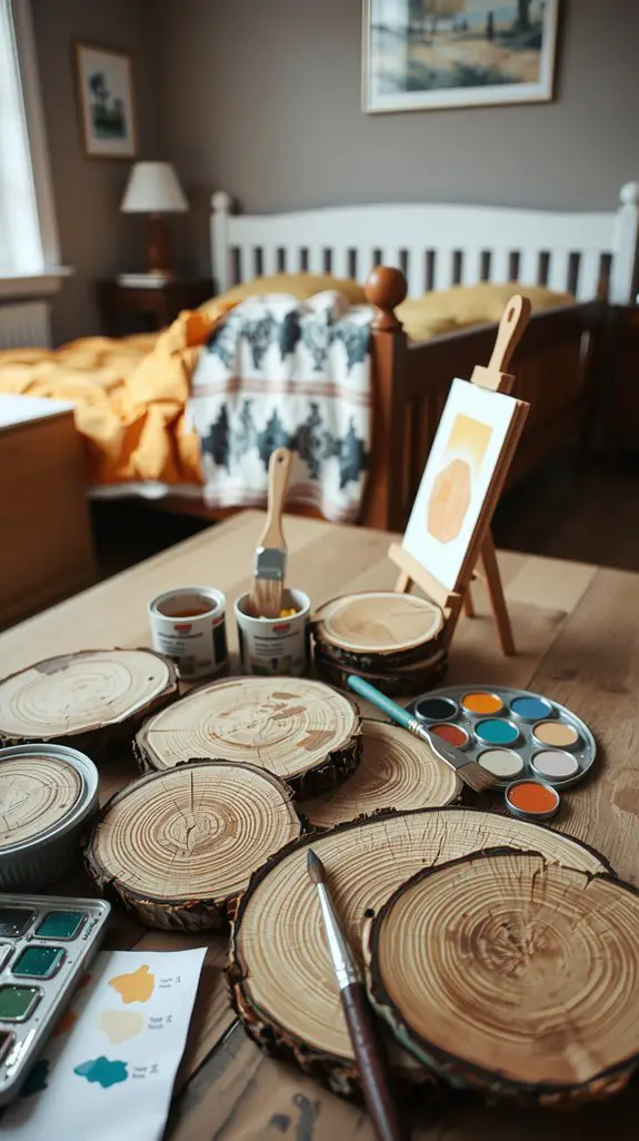 geometric wood slice materials