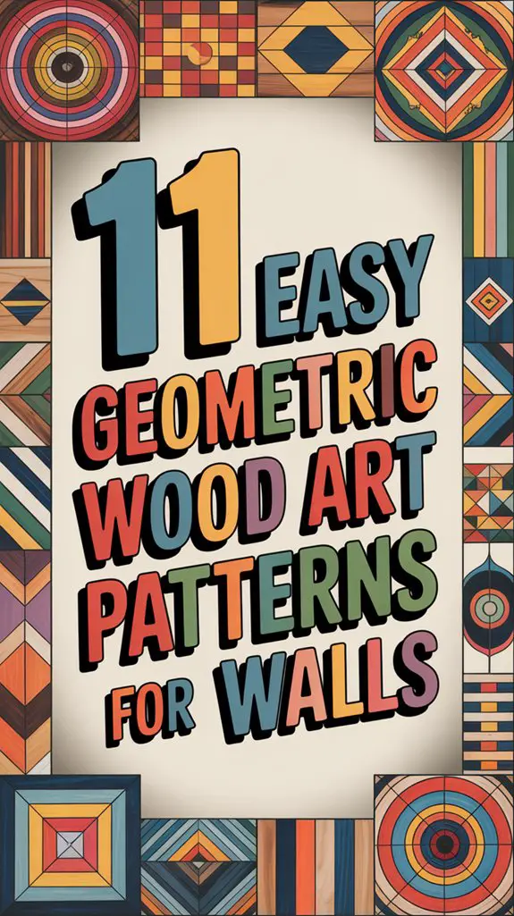 geometric wood wall art