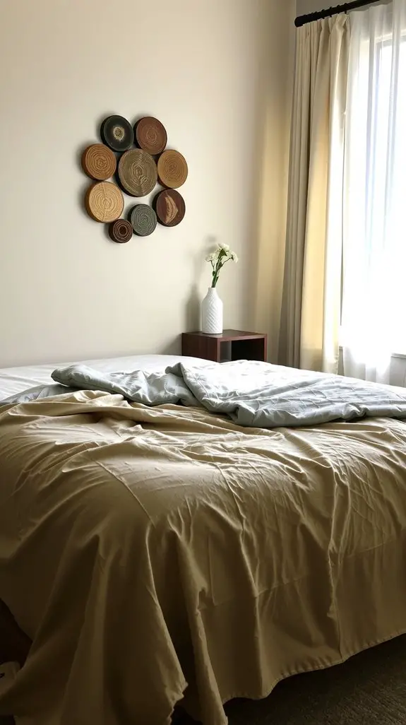 What Makes Tree Ring Art Beautifully Minimal? 5 harmonious bedroom decor elements