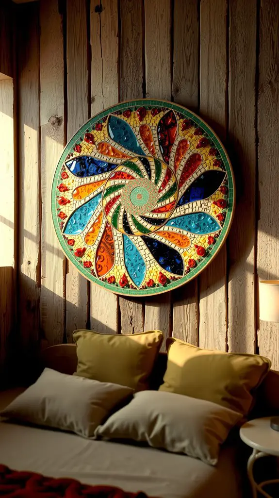 15 Timeless Round Wood Wall Art Patterns 13 joyful circular mosaic art