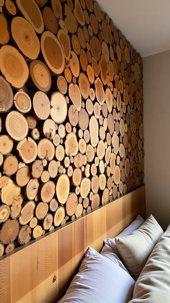14 Natural Wood Slice Patterns For Statement Walls 6 layered wood slice decor