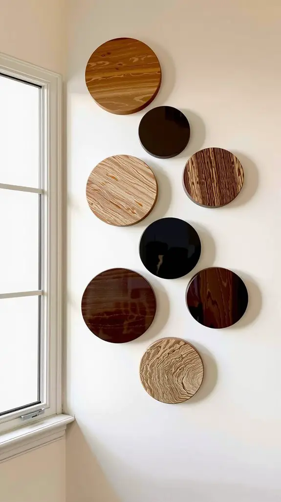 mixed wood finishes contrast