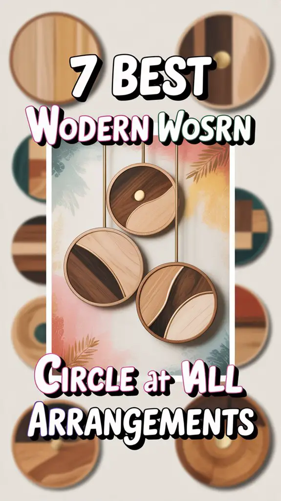 modern wood circle decor