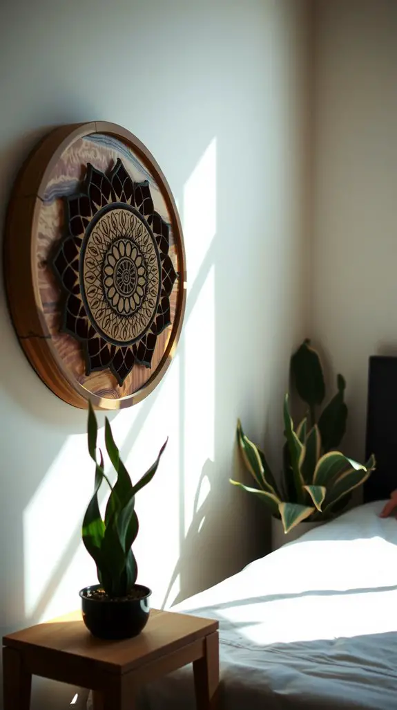 15 Timeless Round Wood Wall Art Patterns 4 monochrome mandala wall art