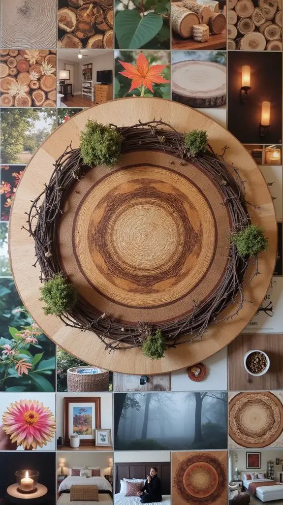 natural wood circle art