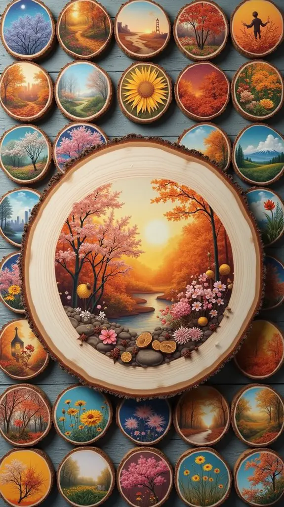 natural wood slice decor