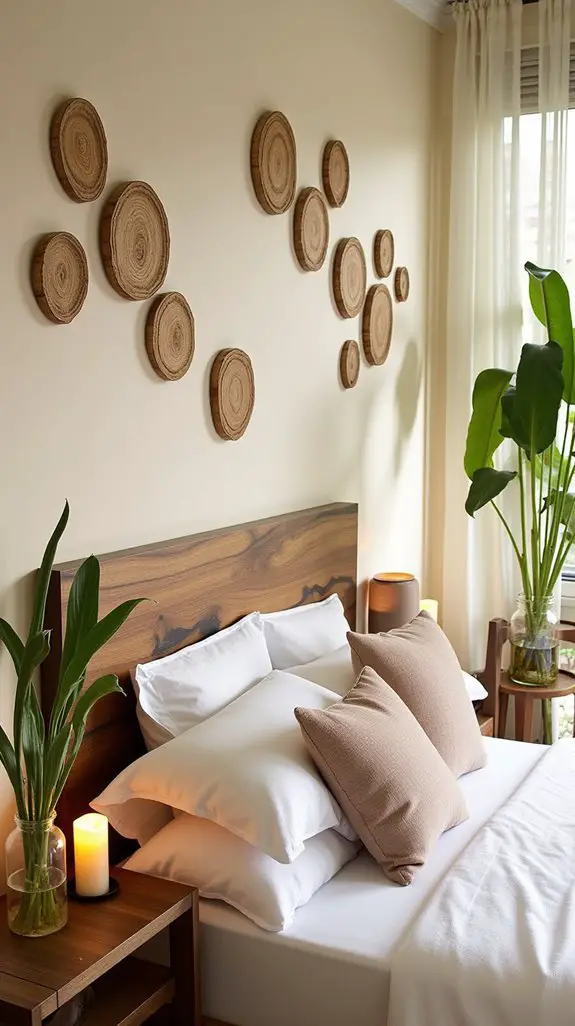 Why Symmetrical Wood Slices Transform Your Sleep Space? 6 nature inspired sleep sanctuary design