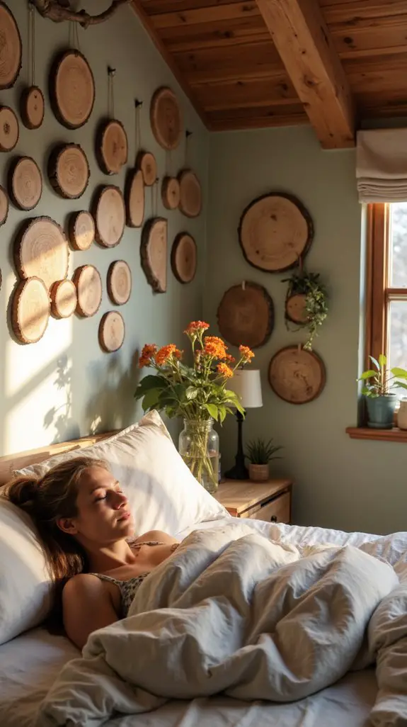 11 Best Natural Wood Slice Gallery Wall Ideas 6 nature inspired wood slice decor