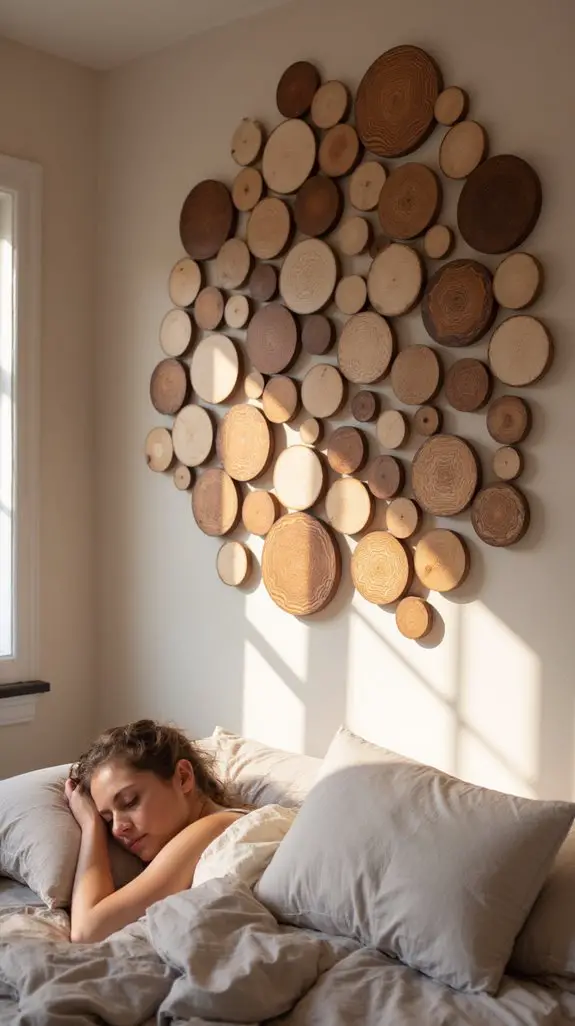 overlapping wood circle design
