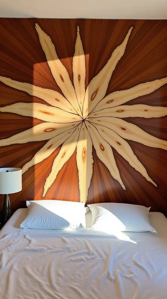 14 Natural Wood Slice Patterns For Statement Walls 9 radiating starburst pattern impact