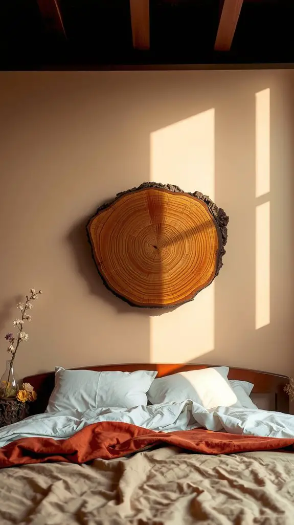 15 Timeless Round Wood Wall Art Patterns 8 rustic charm and storytelling