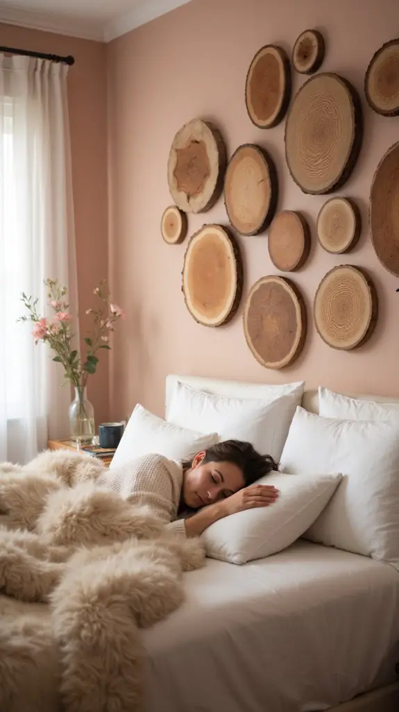 11 Best Natural Wood Slice Gallery Wall Ideas 2 rustic wood slice decor