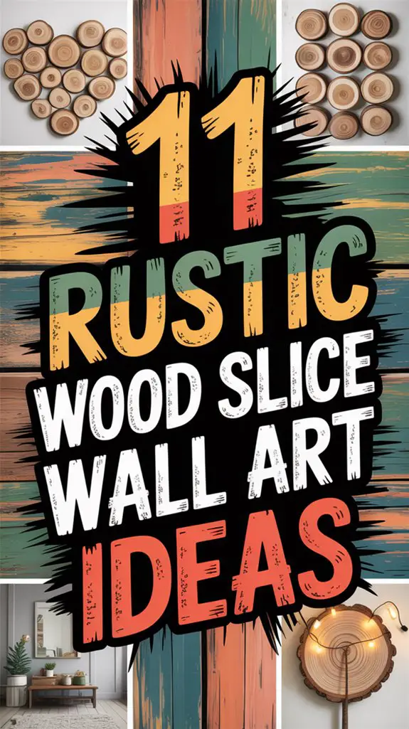 rustic wood slice decor