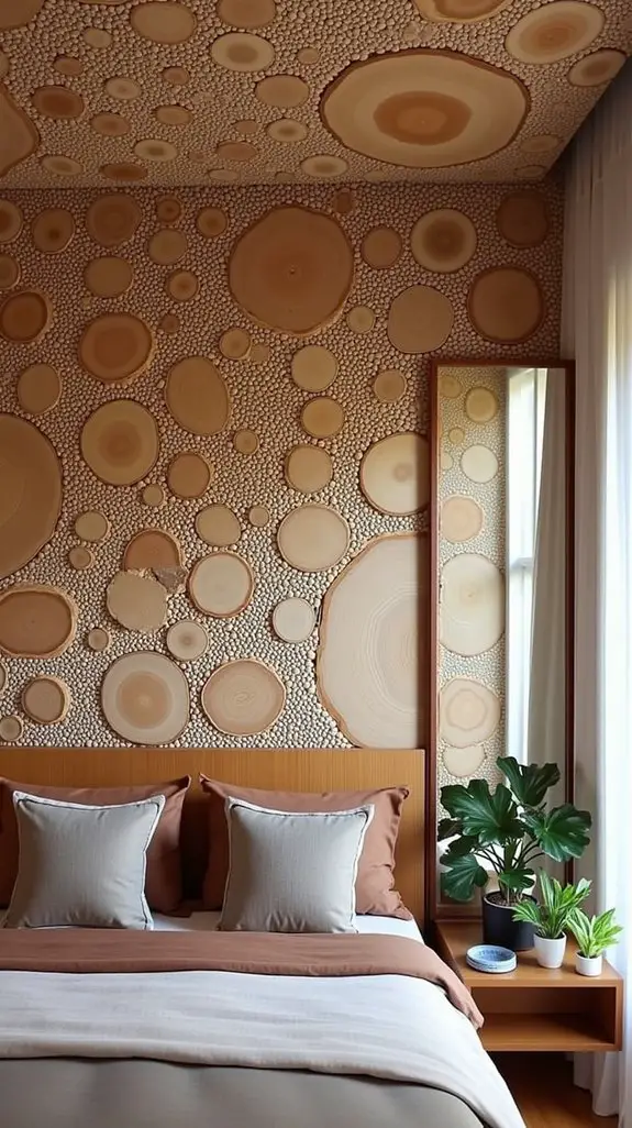 14 Natural Wood Slice Patterns For Statement Walls 14 scattered pebble design benefits