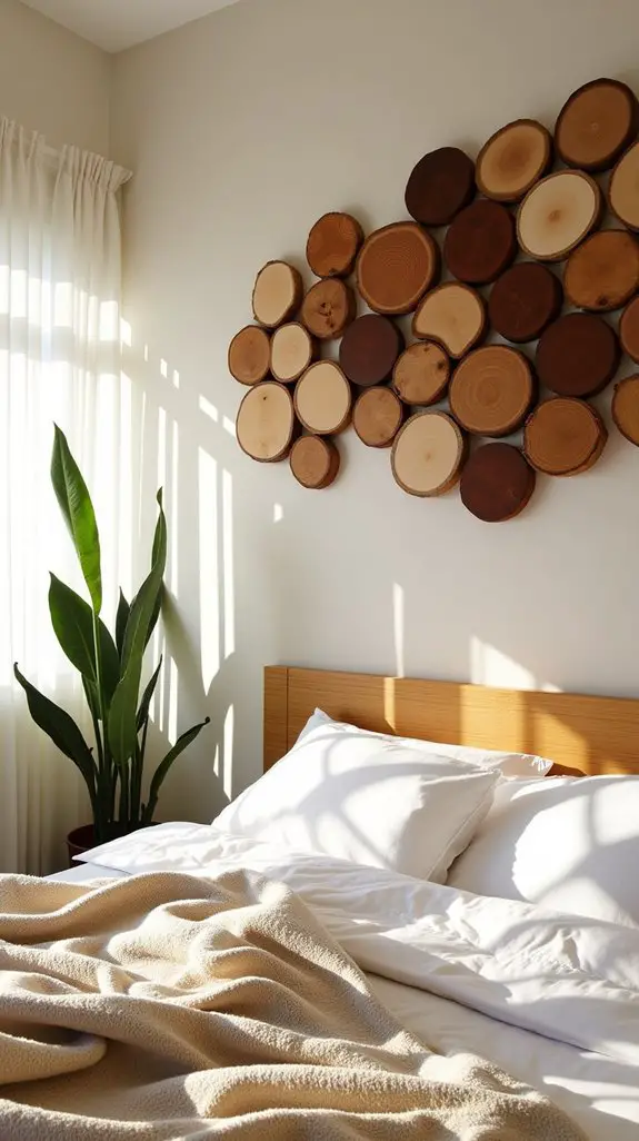 12 Raw Wood Disc Wall Art For Serene Bedrooms 8 seasonal wood accent swaps
