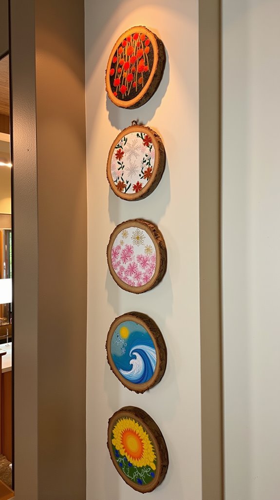 What Makes Wood Slice Art So Perfectly Simple? 11 seasonal wood slice art