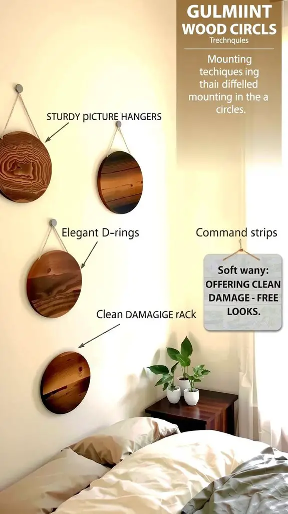 securely mounting circle art