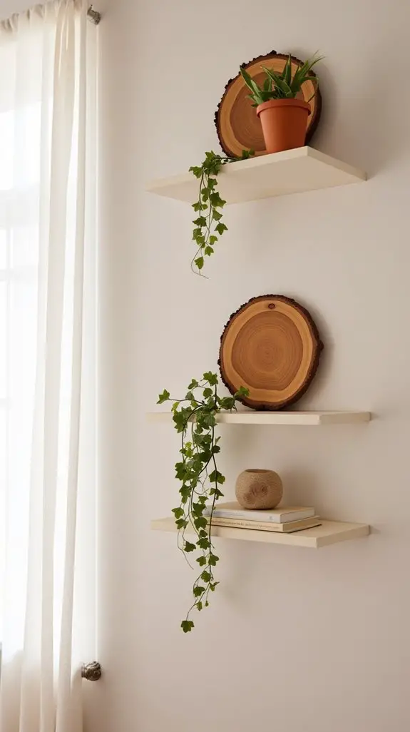 12 Raw Wood Disc Wall Art For Serene Bedrooms 11 stylish wood disc displays