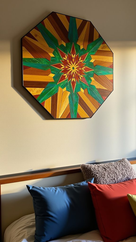 tetradecagon mosaic wall art