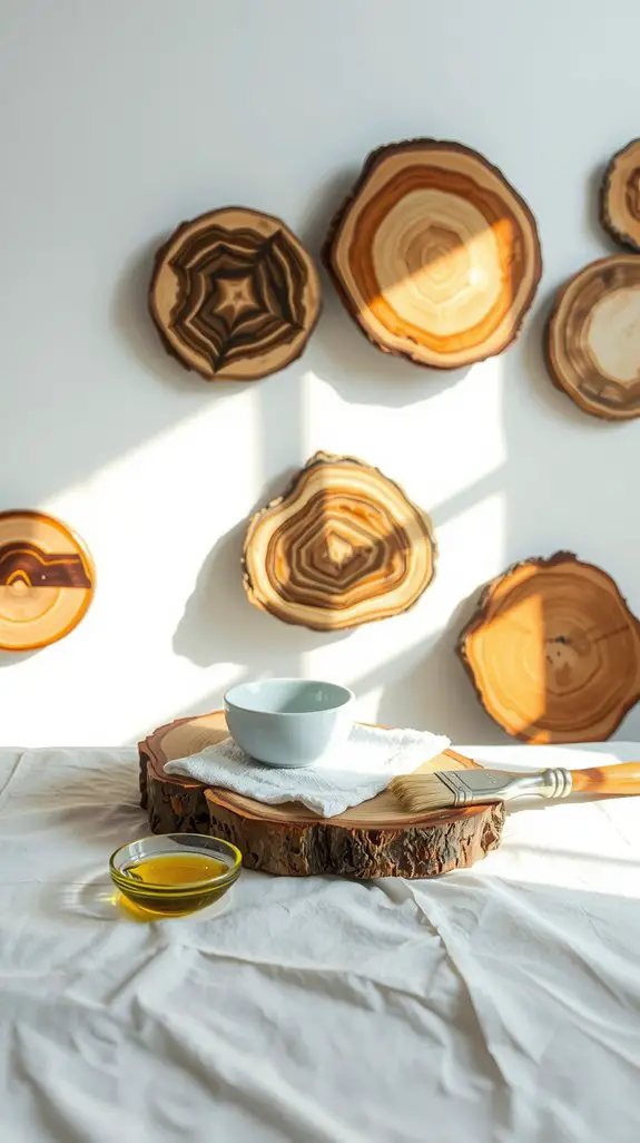 wood slice art care