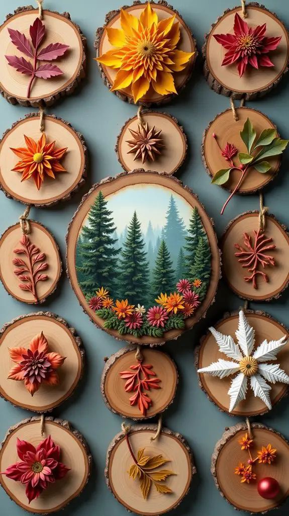 wood slice wall art