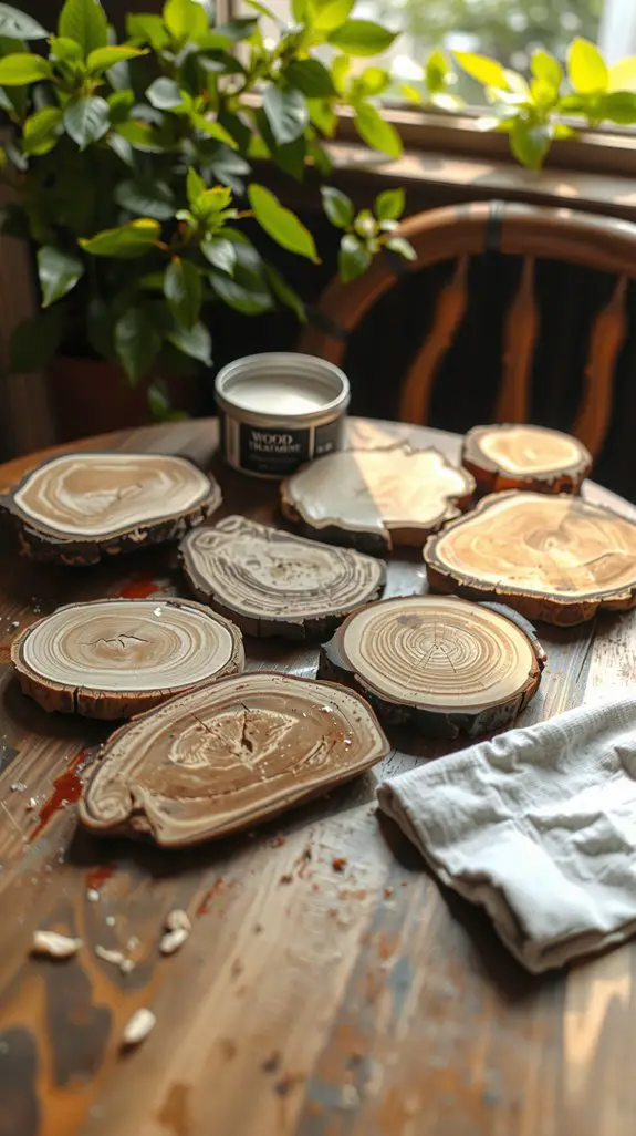 wood slices preparation steps