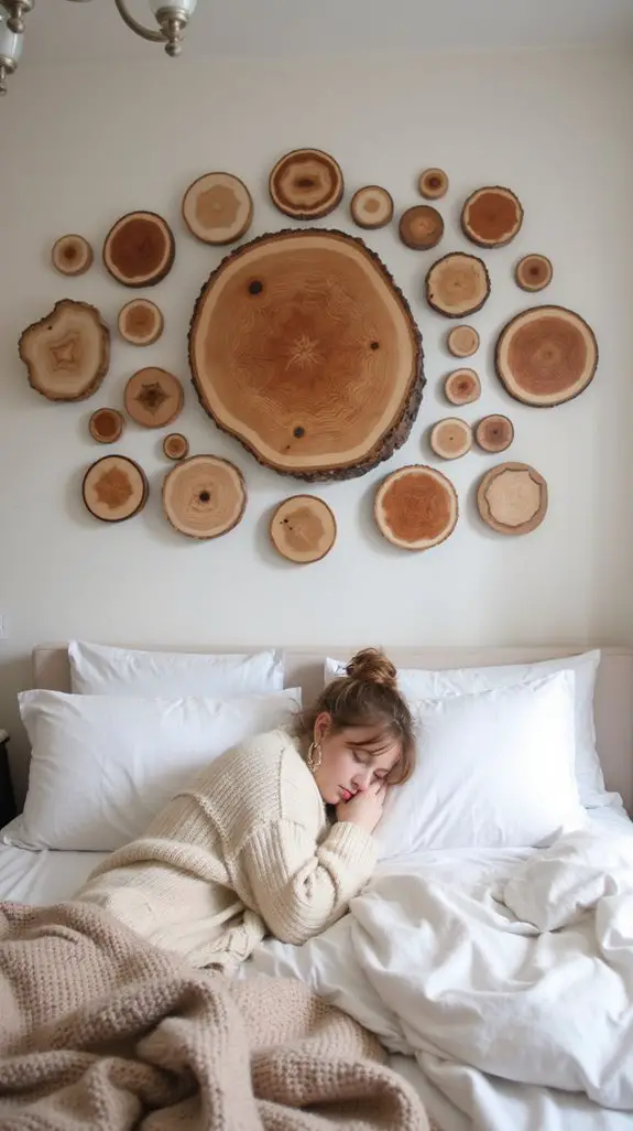 wooden centerpiece with support