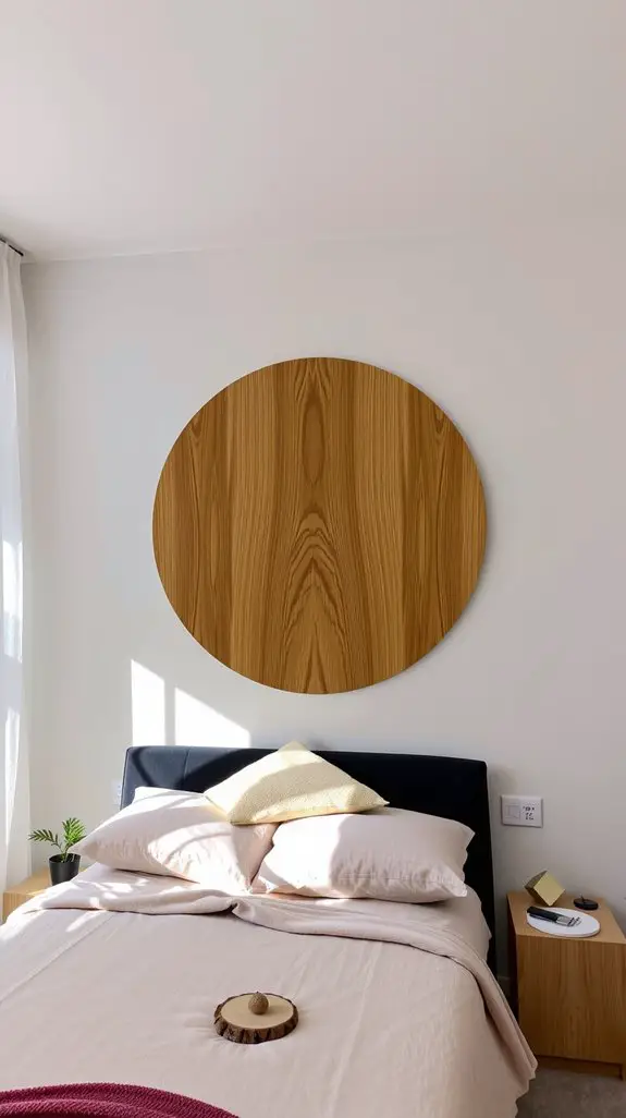 wooden circle tranquil decor