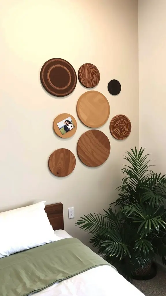 wooden circle wall decor