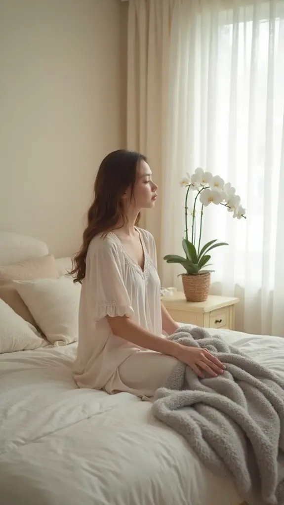 7 Elegant Audrey-Inspired Tips For Dreamy Bedrooms 9 cozy calming weighted blanket