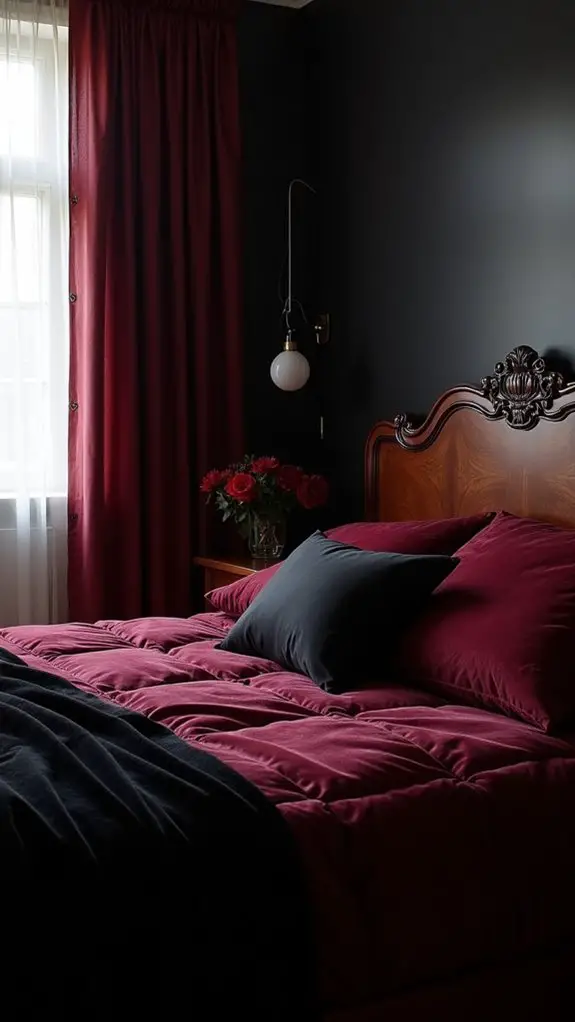 7 Gothic Allure Bedroom Ideas For Dark Romantics 5 dark romantic textured haven