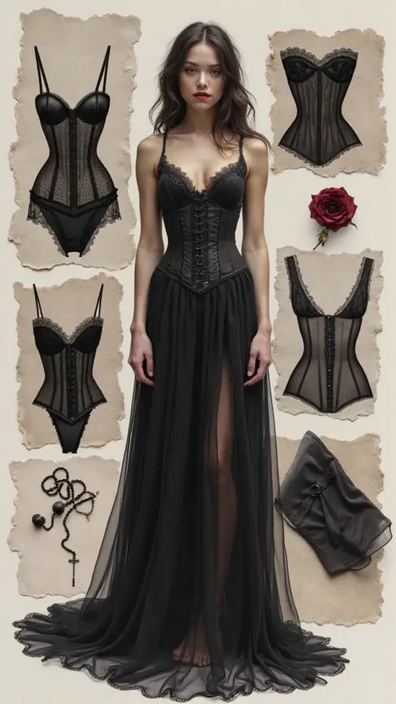 What Makes Gothic Sleepwear Deliciously Dark & Dreamy? 7 dark vintage collage artistry