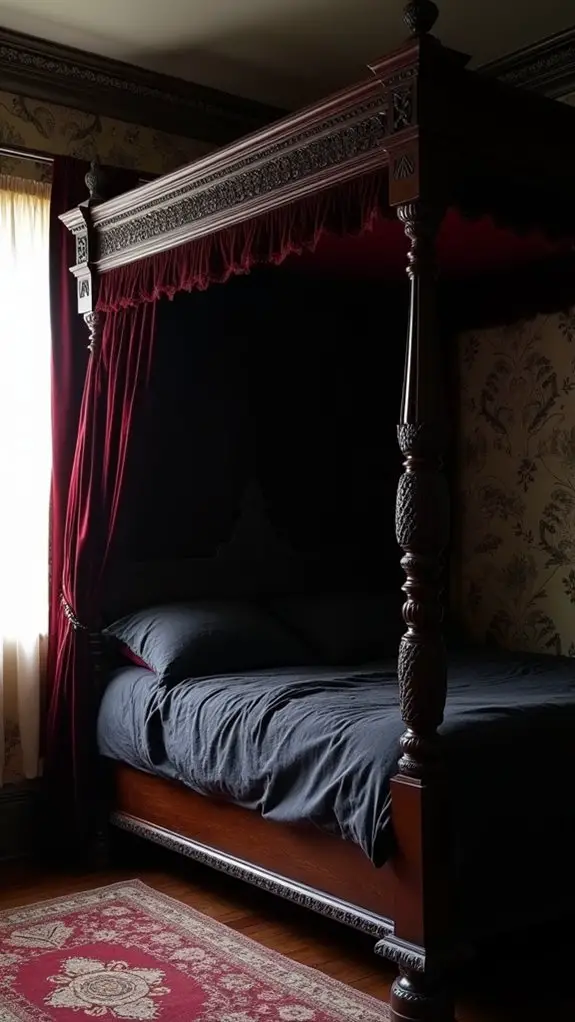 7 Gothic Allure Bedroom Ideas For Dark Romantics 3 dramatic victorian gothic elegance